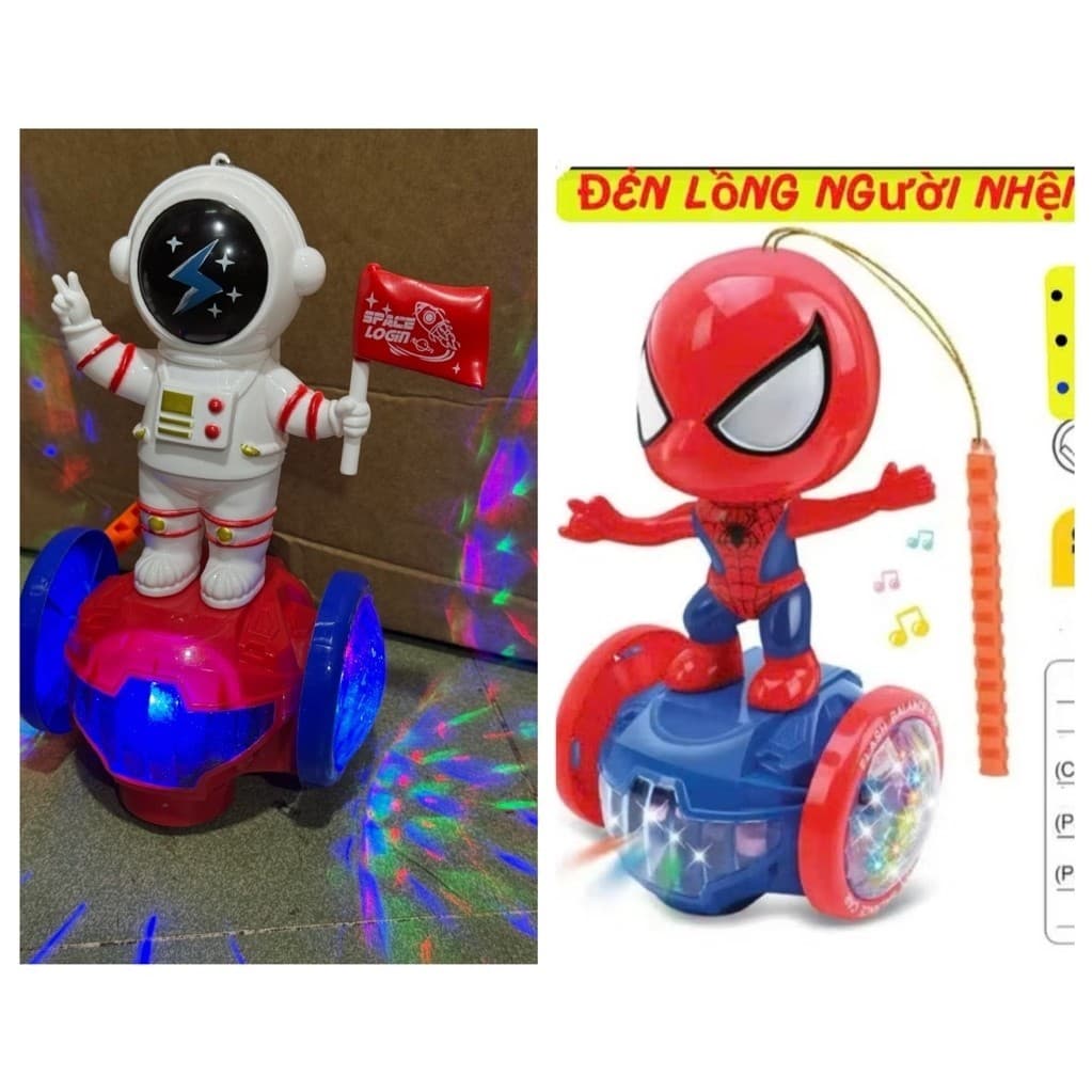 Đồ chơi lồng đèn Trung thu Robot phi hành gia, Người nhện di chuyển có nhạc đèn