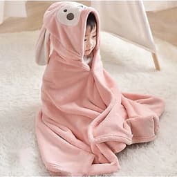 Áo choàng tắm cho bé có mũ, khăn choàng tắm nhiều màu dễ thương cho bé trai bé gái free ship 8