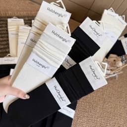 [Combo 10] Tất nữ cổ cao trơn bassic dễ phối đồ, tất vớ cotton thoáng khí thấm hút mồ hôi chân mẫu mới dễ thương 2