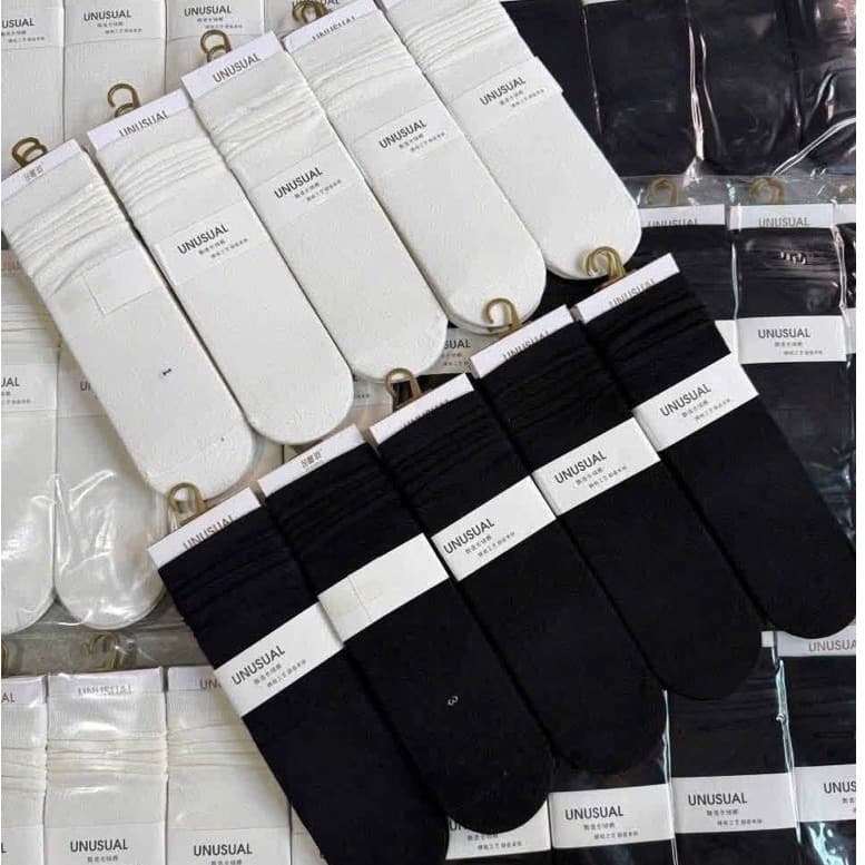[Combo 10] Tất nữ cổ cao trơn bassic dễ phối đồ, tất vớ cotton thoáng khí thấm hút mồ hôi chân mẫu mới dễ thương