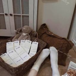 [Combo 10] Tất nữ cổ cao trơn bassic dễ phối đồ, tất vớ cotton thoáng khí thấm hút mồ hôi chân mẫu mới dễ thương 4