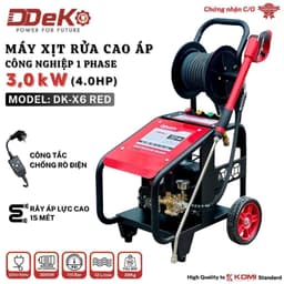 Máy Xịt Rửa Cao Áp Công Nghiệp DDEKO 3.0kW | DEKO DK-X30A, Lưu lượng 13~15 L/p, Áp lực 140~200Bar, Piston Ti Sứ Đặc. 7