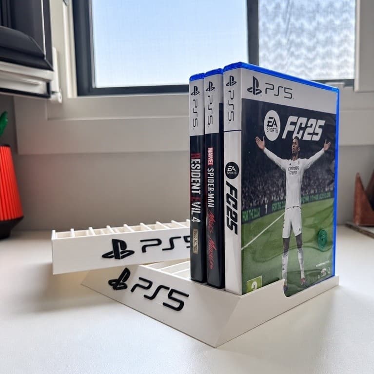 Kệ Đựng Đĩa Game PS5, Giá Đỡ Đĩa Game PS5 Để Bàn Gọn Gàng – In 3D