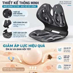 Đệm ngồi chống gù JIMGQU-hộ trợ tư thế ngồi bảo vệ cột sống mềm mại đàn hồi tốt 9