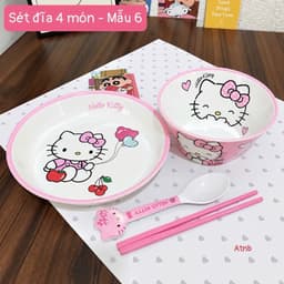 Combo bát đĩa hoạt hình siêu cute chất liệu nhựa cao cấp cho bé 3