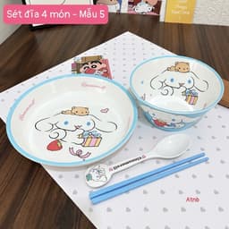 Combo bát đĩa hoạt hình siêu cute chất liệu nhựa cao cấp cho bé 2
