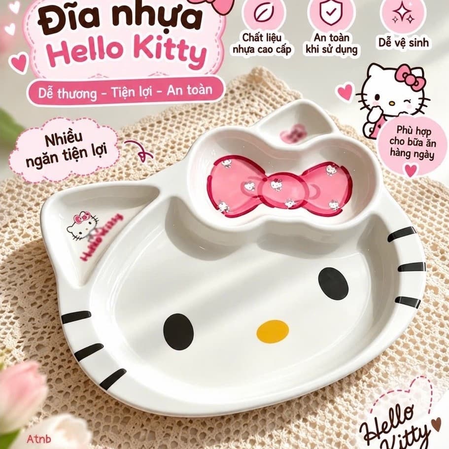 Đĩa nhựa Hellokitti siêu siêu xinh đáng yêu