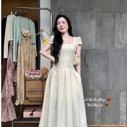 VÁY KEM CỔ U THANH LỊCH ( ẢNH CHUPH THẬt) 4