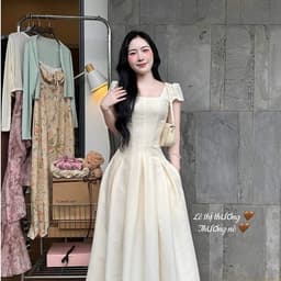 VÁY KEM CỔ U THANH LỊCH ( ẢNH CHUPH THẬt) 3