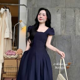 VÁY KEM CỔ U THANH LỊCH ( ẢNH CHUPH THẬt) 5
