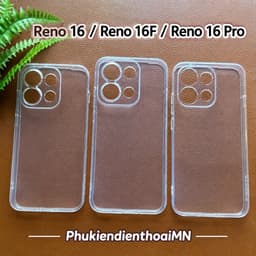 Ốp lưng dẻo OPPO Reno 16 , Reno 16 Pro , Reno 16F trong suốt, bảo vệ Camera 1