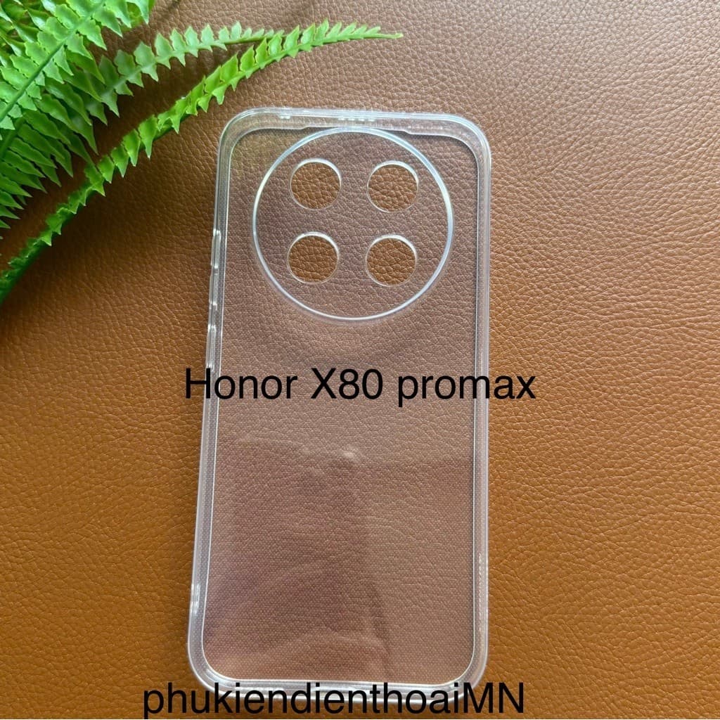 Ốp lưng dẻo Honor X80 Pro Max trong suốt, bảo vệ Camera