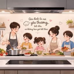 Miếng Dán bếp, Decal dán bếp chống dầu mỡ, chống chay kt 60*90cm 4