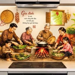 Miếng Dán bếp, Decal dán bếp chống dầu mỡ, chống chay kt 60*90cm 5