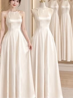 VÁY MAXI LỤA CỔ YẾM XOÈ 5