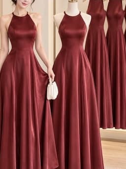 VÁY MAXI LỤA CỔ YẾM XOÈ 4