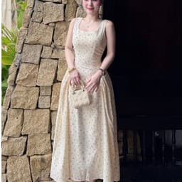 VÁY HOA NHÍ KEM XOÈ CỔ U 3