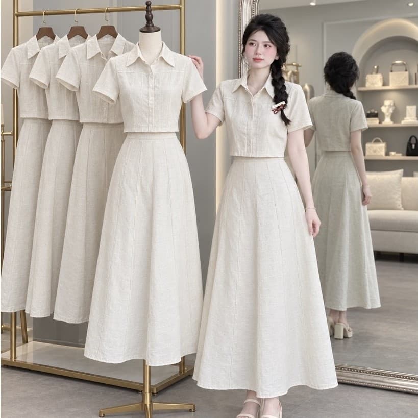 Xukadress_SET SƠMI VIỀN THANH LỊCH SANG TRỌNG, set bộ sang chảnh, set đồ thanh lịch