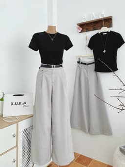 SET AO THUN KÈM QUẦN SUÔNG XÁM 3