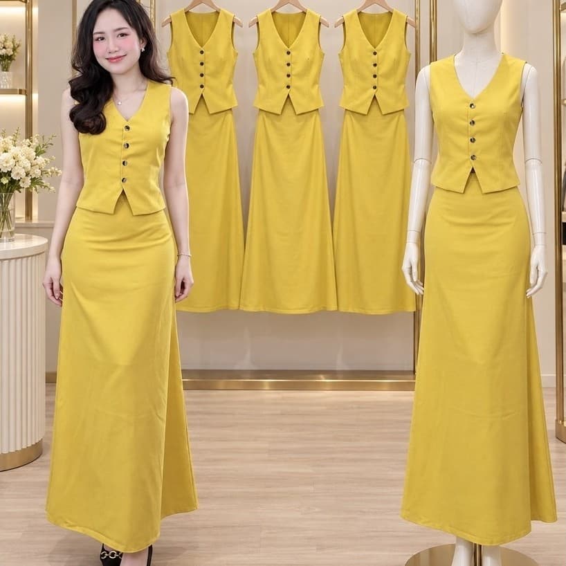 Set gile vàng sát nách sang chảnh