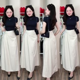 SET ÁO THUN và CHÂN VÁY KEM LỆCH TÀ 3