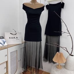 VÁY BODY ĐEN TRỄ VAI DỰ TIỆC 8