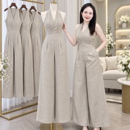 Jump cổ yếm suông ống rộng nữ cá tính Xukadress 1