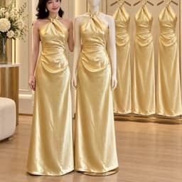 ĐẦM LỤA VÀNG CỔ YẾM 1