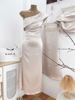 SET LỤA LỆCH VAI PHỐI REN TIỂU THƯ SANG CHẢNG 7