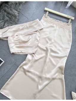 SET LỤA LỆCH VAI PHỐI REN TIỂU THƯ SANG CHẢNG 8