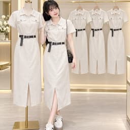 xukadress- Đầm kem sơmi thanh lịch, đơn giản, sang chảnh dễ mặc mọi dịp 1