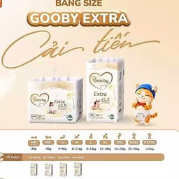 COMBO 2B Tã bỉm GOOBY mềm, mỏng, thấm hút tốt an toàn cho bé, đủ size từ NB >> 4XL 5