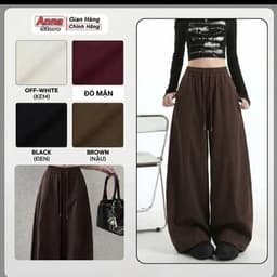 Quần nỉ dáng ống rộng trendy 1