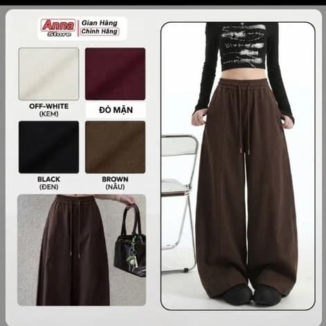 Quần nỉ dáng ống rộng trendy