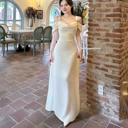 ĐẦM LỤA KEM RỚT VAI SANG CHẢNH 4