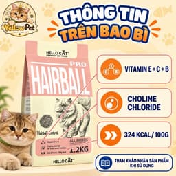 [ 5kg Chính Hãng ] Hạt Thức Ăn Cho Mèo HelloCat Giảm Búi Lông, Hỗ Trợ Tiêu Hóa | Yellow Pet 3