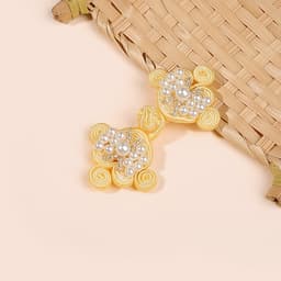 Nút NGỌC TRAI VÂN MÂY - Không Tua phụ kiện cài áo phong cách cổ trang 4