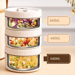 Hộp Đựng Cơm Giữ Nhiệt Kèm Túi 3 Tầng VINALUXURY Hộp Cơm Văn Phòng Cách Nhiệt 3 Tầng Không Gỉ Tiện Lợi 8