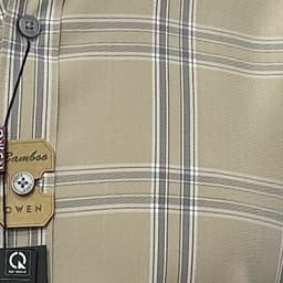 Áo sơ mi nam Owen màu xanh họa tiết chìm slim fit vạt bầu vải sợi sồi AS260725D 7