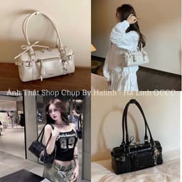 BST NEW - Túi Kẹp Nách Quai Dài Charm Sao Đính Nơ 1
