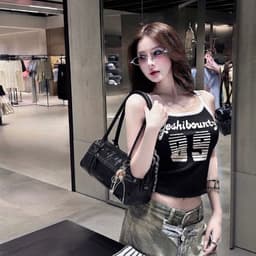 BST NEW - Túi Kẹp Nách Quai Dài Charm Sao Đính Nơ 8