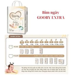 COMBO 3 BỊCH Tã bỉm GOOBY EXTRA bản mới cải tiến cao cấp full size cho bé. 3