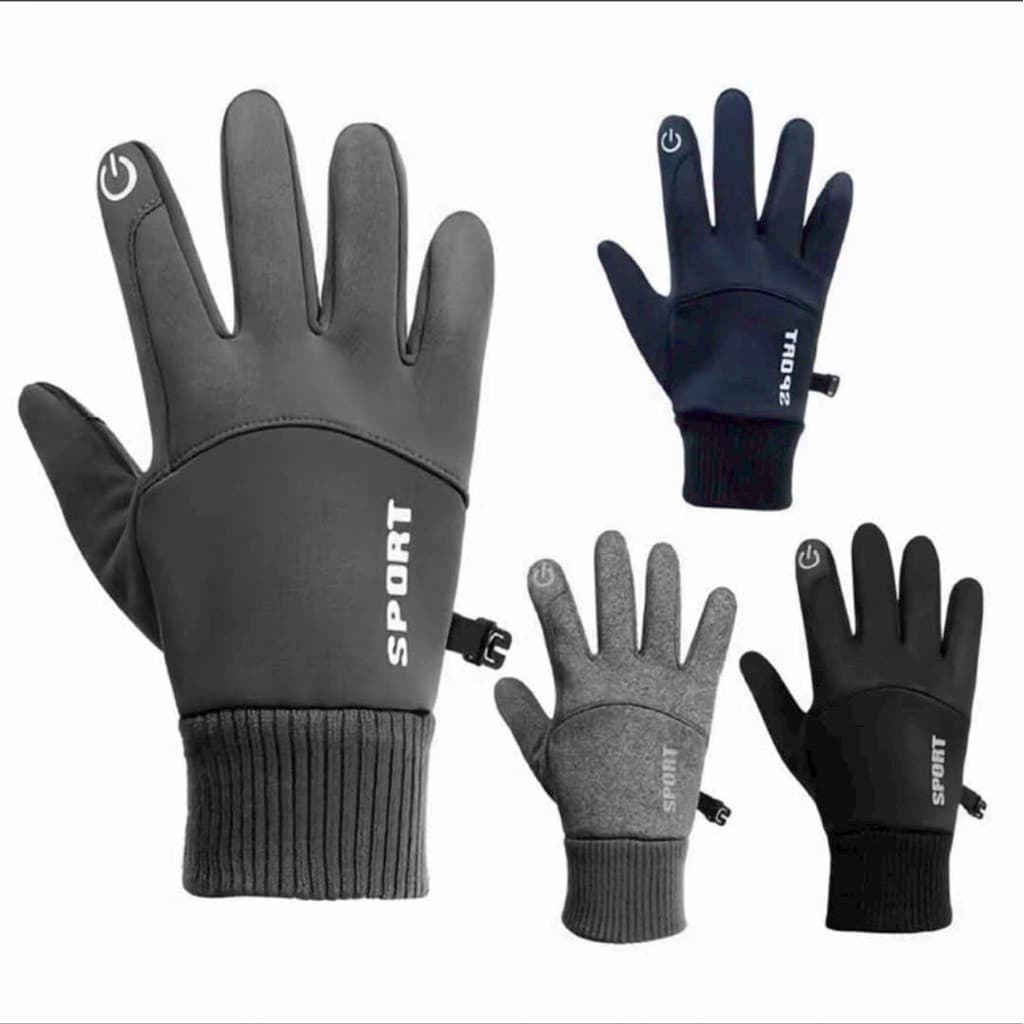 Găng tay lái xe SPORT chất liệu vải nỉ co giãn lót nỉ giữ ấm Freesize