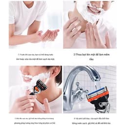 Dao Cạo Râu 5 Lưỡi Kèm Hộp, Dao Cạo Râu Nam Lưỡi Thép Không Gỉ Cạo Sát Êm Ái 4