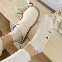 Set 10 Đôi Tất, Vớ Nữ Cổ Ngắn Bốn Mùa, Dệt Kim Sợi Tơ Siêu Mềm Mại, Kháng Khuẩn, Khử Mùi Hôi, Màu Tiêu Hình Thú tv 5