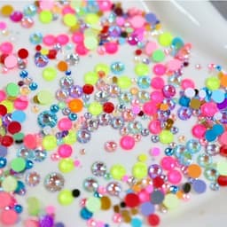 Đá Nail Tròn MI Mix Màu Pastel Kẹo Ngọt – Đá Đính Móng Lấp Lánh Nhiều Size 100 Viên Đa Sắc 7
