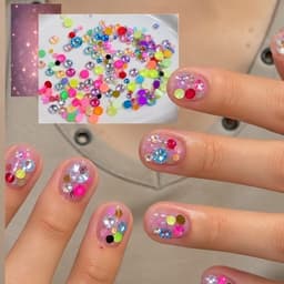Đá Nail Tròn MI Mix Màu Pastel Kẹo Ngọt – Đá Đính Móng Lấp Lánh Nhiều Size 100 Viên Đa Sắc 9