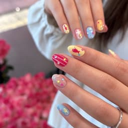 Đá Nail Tròn MI Mix Màu Pastel Kẹo Ngọt – Đá Đính Móng Lấp Lánh Nhiều Size 100 Viên Đa Sắc 3