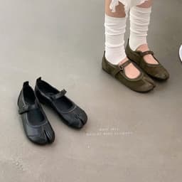 (Ảnh thật) Giày quai ngang phối da lộn chất mềm êm A3618-1 3