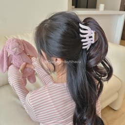 Kẹp Tóc Càng Cua Bạch Tuộc Medusa NHÀ CÚ Size Lớn Vân Đá Phong Cách Phụ Kiện Tóc Hàn Quốc Thanh Lịch 6191 4